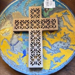 🆕 Spiritual Harvest Floral Rattan Wall Cross